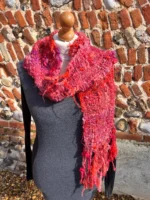 Hand Dyed, Spun and Woven 100% Wool Scarf