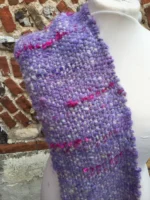 Handspun and Woven Alpaca Mix Scarf - Image 5