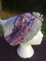 Knitted Slouchie Hat with Pixie Tip - Image 3