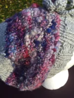 Knitted Slouchie Hat with Pixie Tip - Image 4