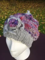 Knitted Slouchie Hat with Pixie Tip - Image 6