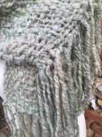 Hand Dyed, Spun and Woven 100% Wool Scarf - Image 2