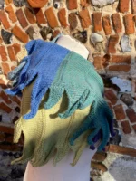 Hand knitted dragon tail scarf