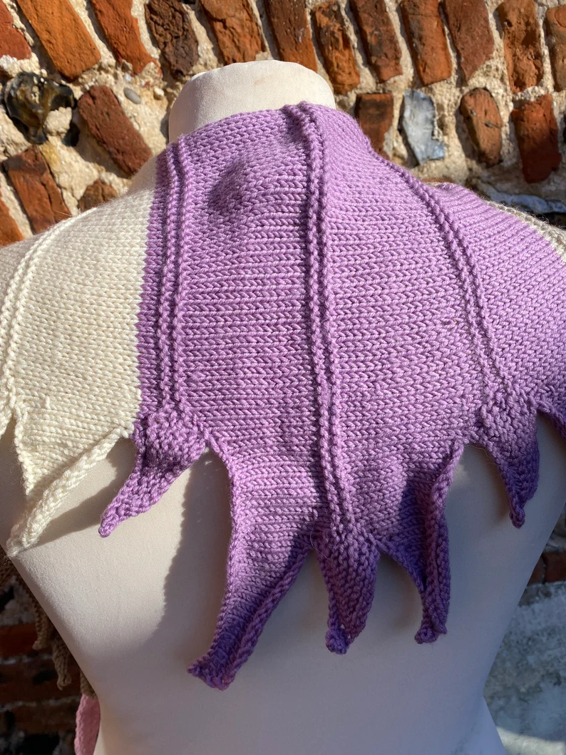 il_794xN.3743571197_e8cj Hand knitted dragon tail scarf - Image 1