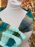 Crocheted linked scarf/shawl