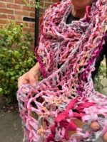 Sari silk ribboned Scarf