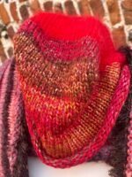 Little Red Riding Hood Knitted Hooded Scarf - Image 2