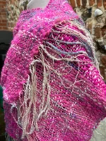 Hand Dyed, Spun and Woven Alpaca and Cotton Scarf - Image 5