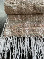 Hand Dyed, Spun and Woven Alpaca and Cotton Scarf - Image 5