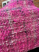 Hand Dyed, Spun and Woven Alpaca and Cotton Scarf - Image 10