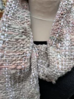 Hand Dyed, Spun and Woven Alpaca and Cotton Scarf - Image 9