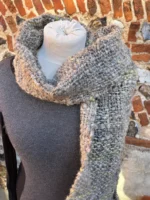 Hand Spun and Woven 100% Wool Scarf