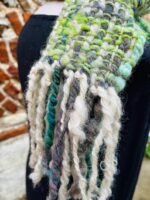 Hand Dyed, Spun and Woven 100% Wool Scarf - Image 4