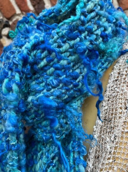 Hand Dyed, Spun and Woven 100% Wool Scarf