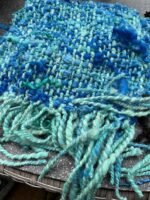 Hand Dyed, Spun and Woven 100% Wool Scarf - Image 3