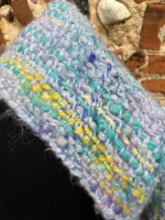 Hand Dyed, Spun and Woven Alpaca and Wool Scarf - Image 4