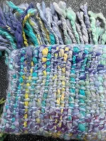 Hand Dyed, Spun and Woven Alpaca and Wool Scarf - Image 6