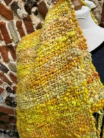 Hand Spun and Woven 100% Wool Scarf - Image 7