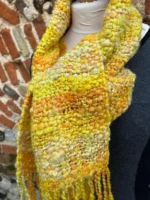 Hand Spun and Woven 100% Wool Scarf - Image 8