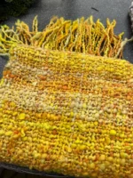Hand Spun and Woven 100% Wool Scarf - Image 9