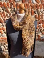 Hand Dyed, Spun and Woven 100% Wool Scarf