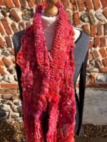 Hand Dyed, Spun and Woven 100% Wool Scarf - Image 8