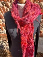 Hand Dyed, Spun and Woven 100% Wool Scarf - Image 9
