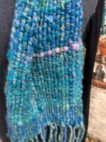 Hand Dyed, Spun and Woven 100% Wool Scarf - Image 5