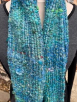 Hand Dyed, Spun and Woven 100% Wool Scarf - Image 6