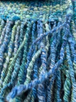 Hand Dyed, Spun and Woven 100% Wool Scarf - Image 10