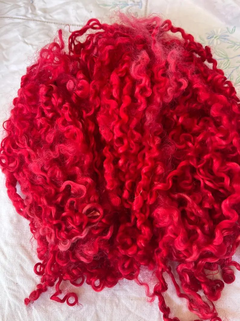 il_794xN.6954048012_r6c6 50g bright Red Teeswater Curls - Image 1