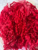 50g bright Red Teeswater Curls - Image 2