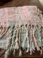 Hand woven cotton mix scarf - Image 2