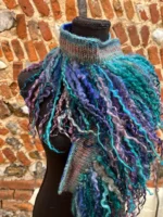 Aquamarine & Purple Lined Teeswater Boa - Image 4