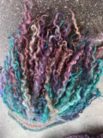 Aquamarine & Purple Lined Teeswater Boa - Image 5