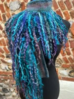 Aquamarine & Purple Lined Teeswater Boa - Image 6