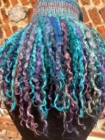 Aquamarine & Purple Lined Teeswater Boa - Image 8