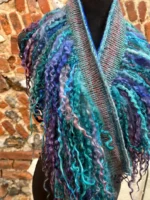 Aquamarine & Purple Lined Teeswater Boa - Image 9