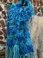 Hand Dyed, Spun and Woven 100% Wool Scarf - Image 7