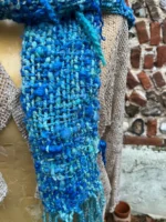 Hand Dyed, Spun and Woven 100% Wool Scarf - Image 4