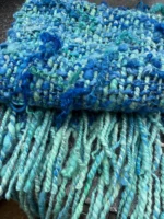 Hand Dyed, Spun and Woven 100% Wool Scarf - Image 8