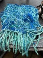 Hand Dyed, Spun and Woven 100% Wool Scarf - Image 10
