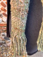 Hand Dyed, Spun and Woven 100% Alpaca Scarf - Image 4