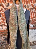 Hand Dyed, Spun and Woven 100% Alpaca Scarf - Image 2